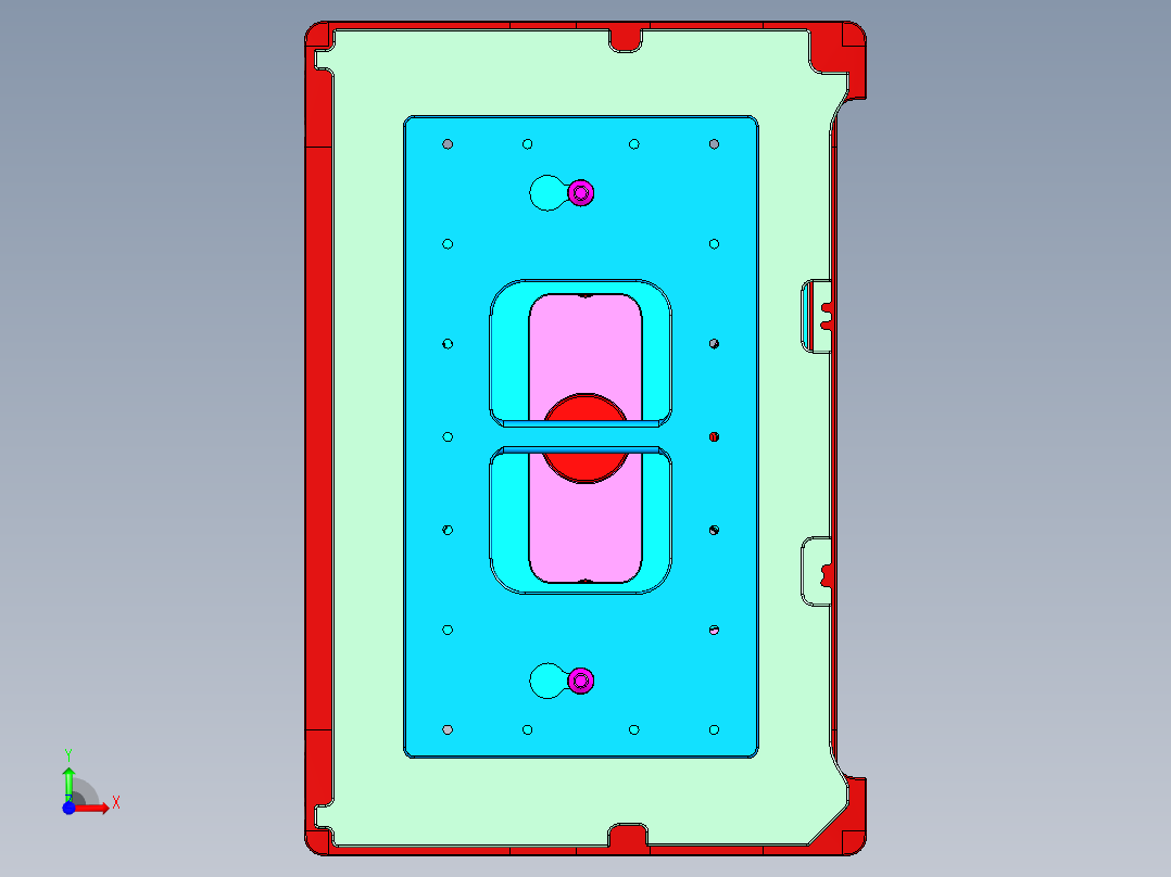 N500-T0P笔记本CNC工装夹具三维模型-CNC7前视图