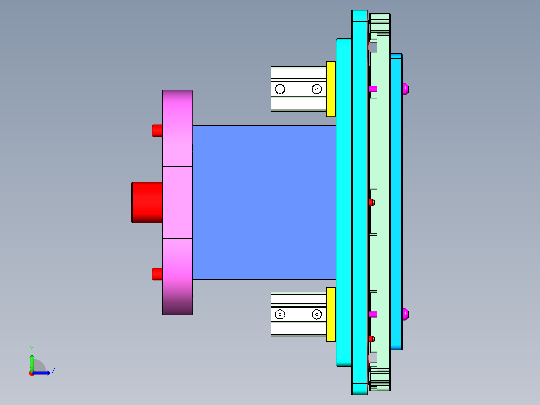 N500-T0P笔记本CNC工装夹具三维模型-CNC7左视图