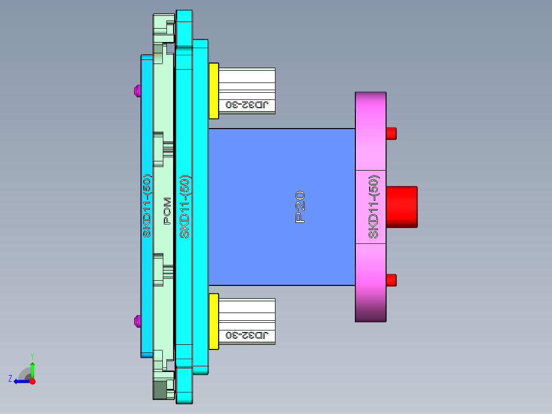 N500-T0P笔记本CNC工装夹具三维模型-CNC7右视图