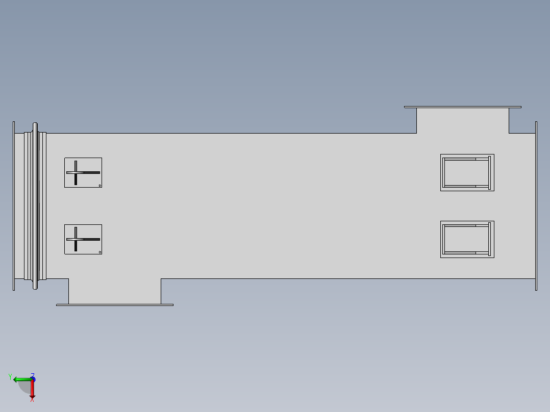 烟雾净化器后视图