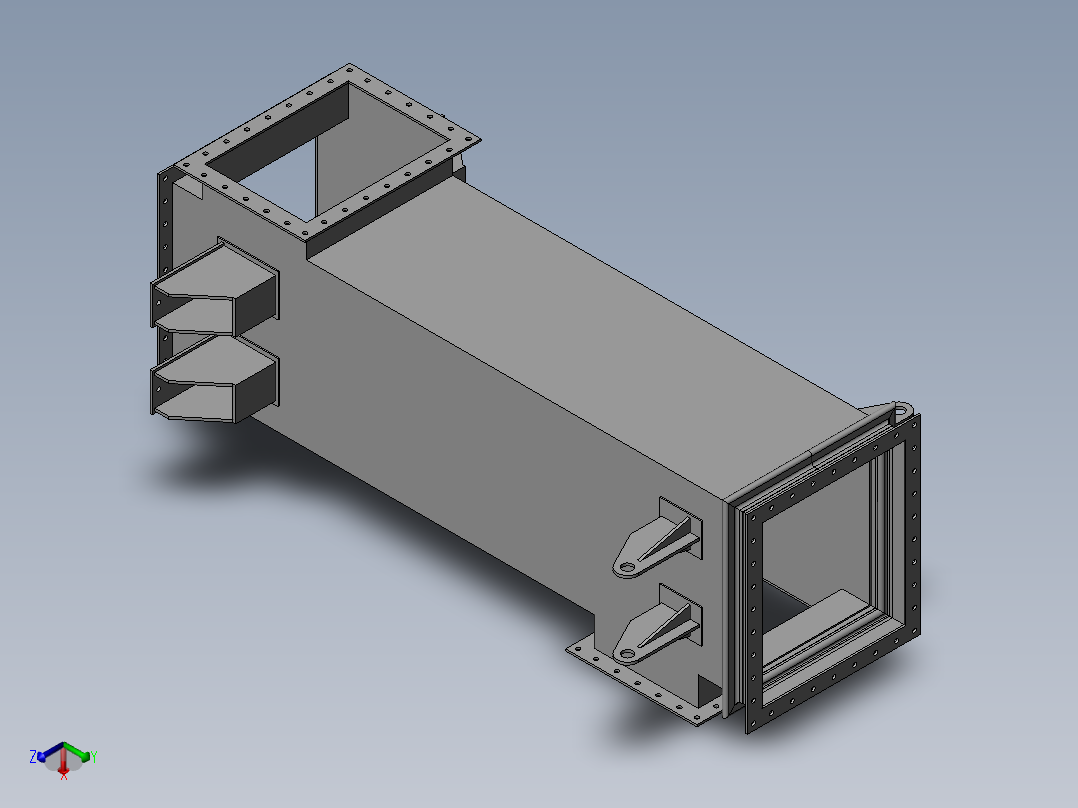 烟雾净化器正等轴测图
