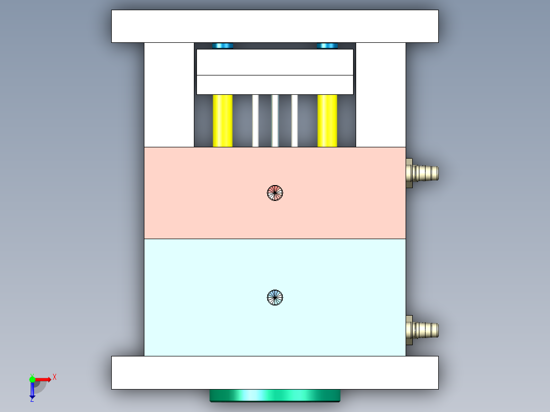 旋钮注塑模具设计俯视图