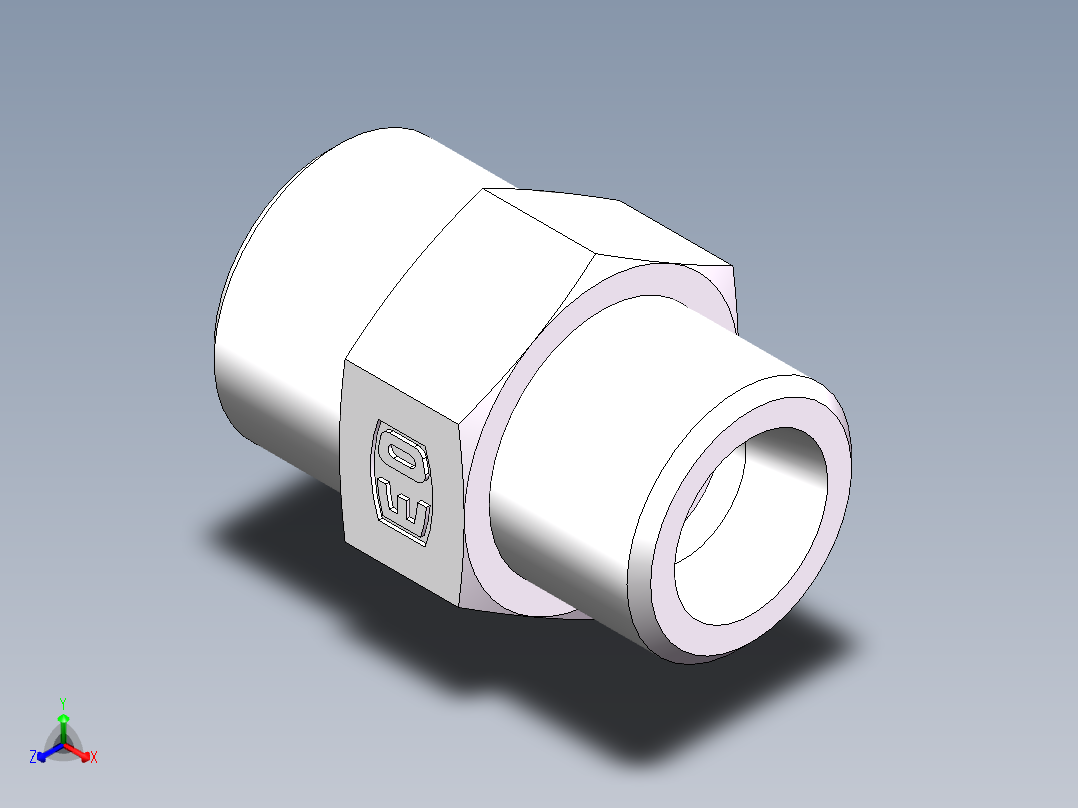 直通变径-GR、1D-18-20正等轴测图