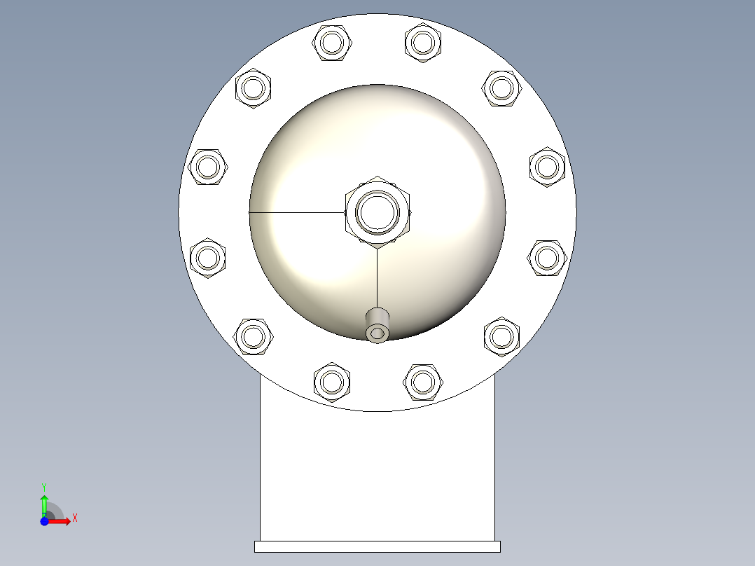 气体冷却器 219x900-DN32前视图