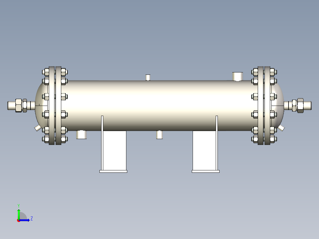 气体冷却器 219x900-DN32左视图