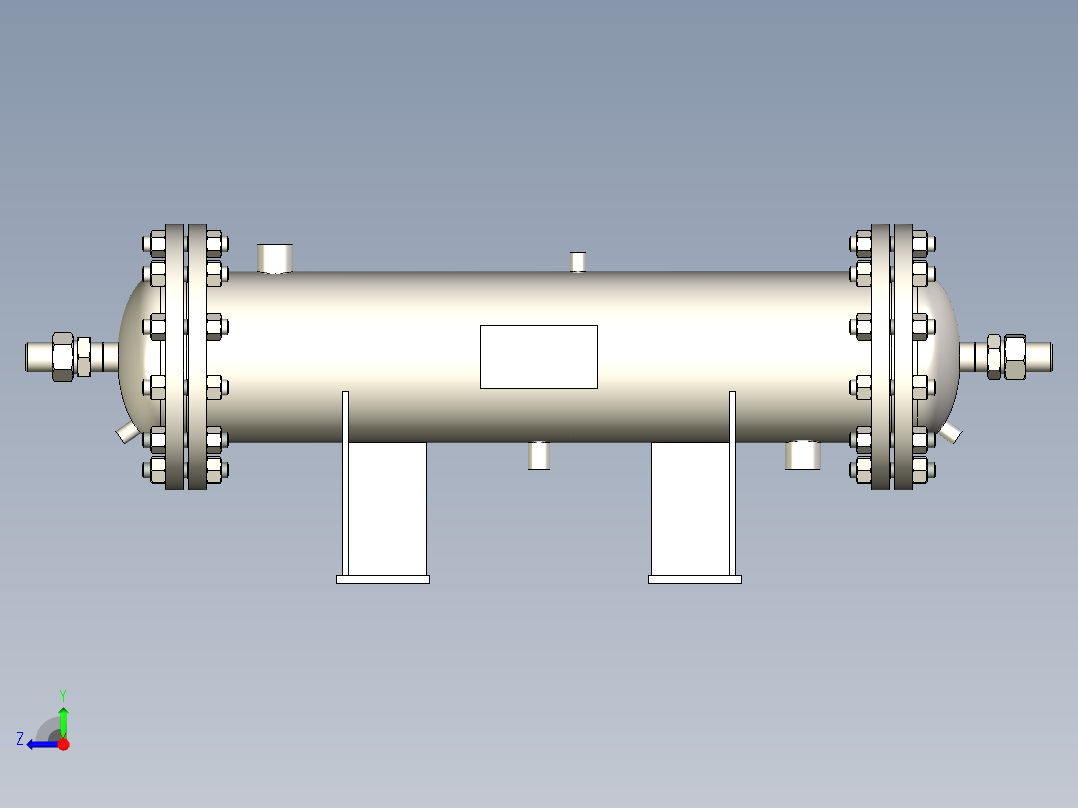 气体冷却器 219x900-DN32右视图