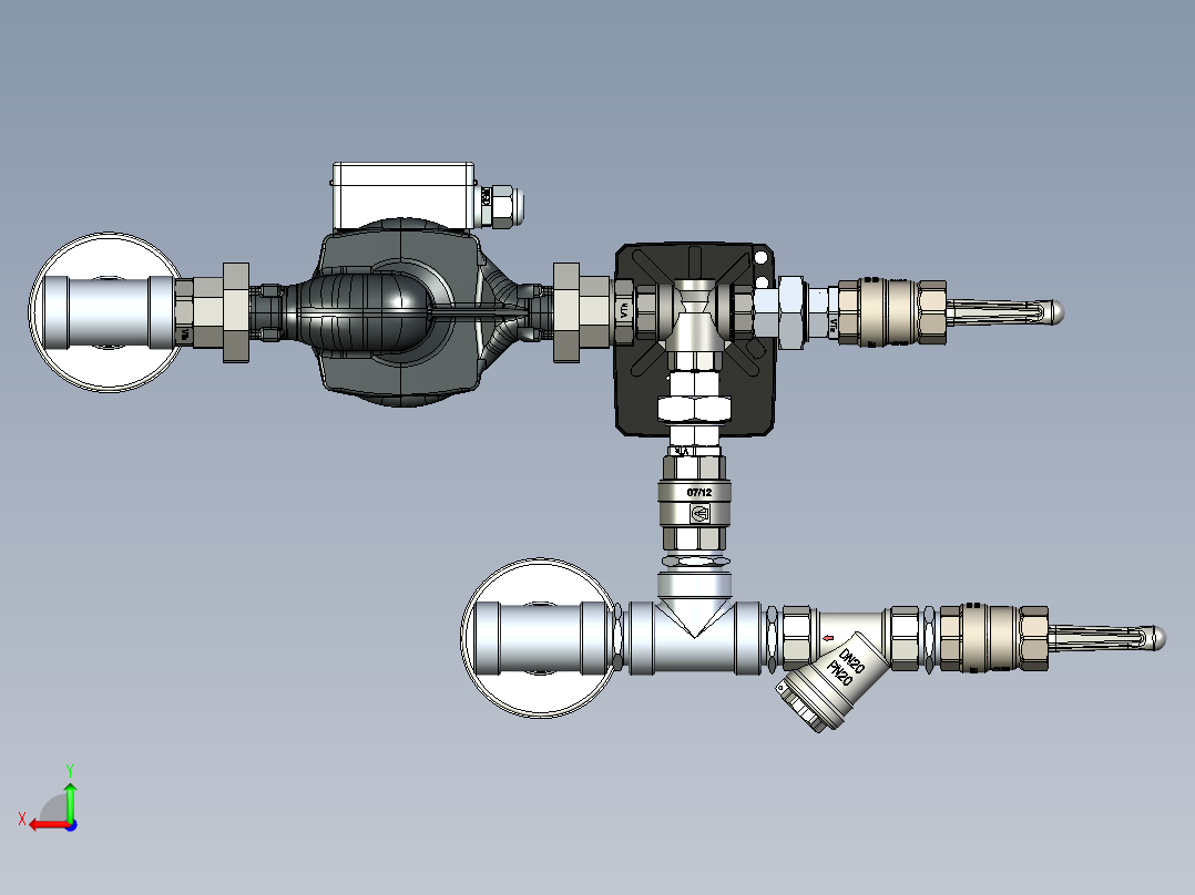 仪表、流量计(40)后视图