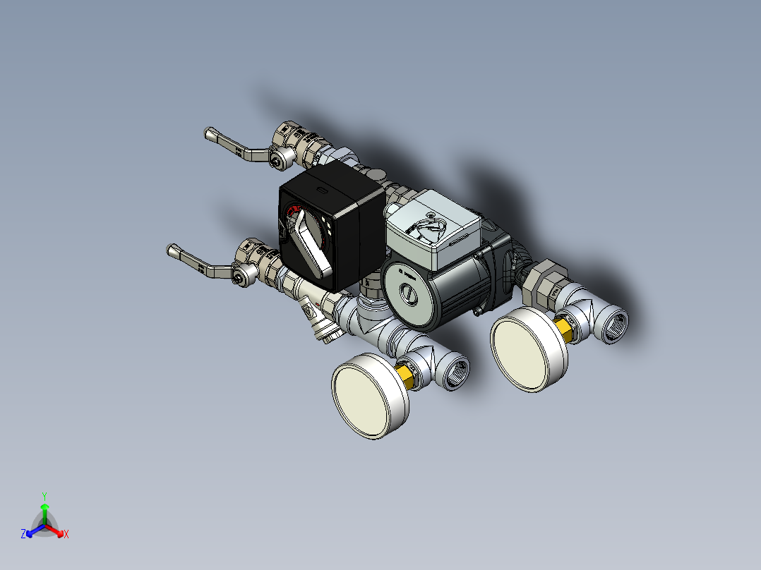 仪表、流量计(40)正等轴测图
