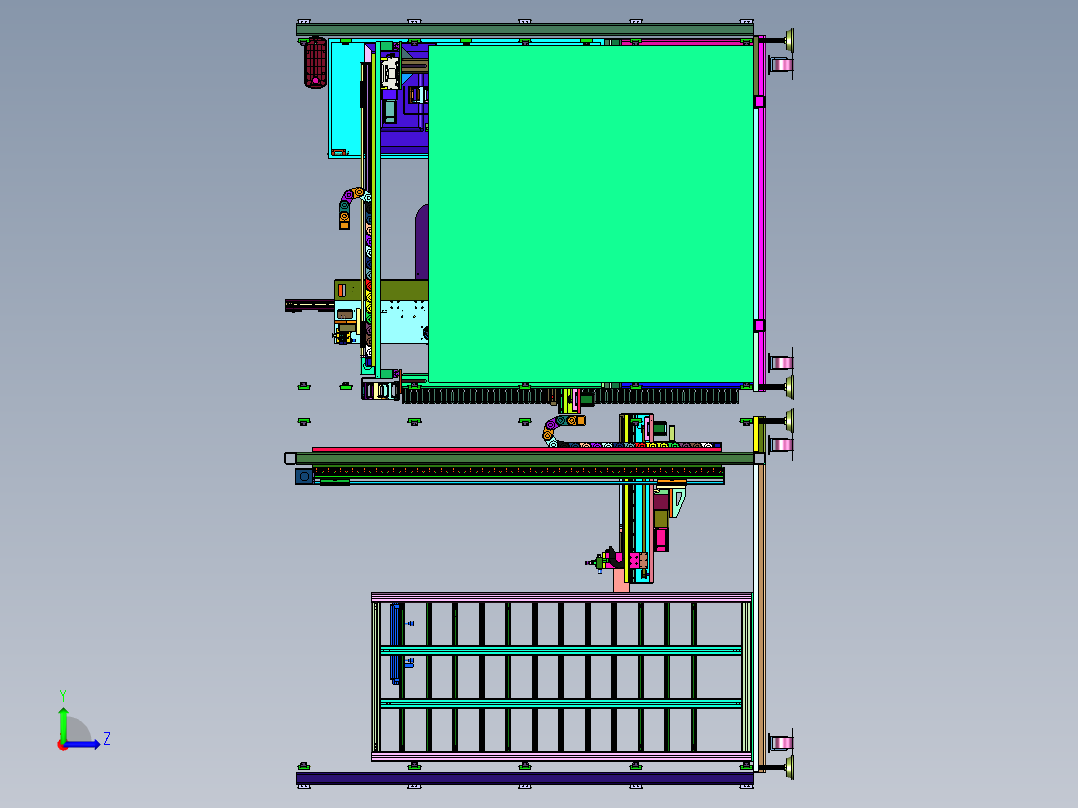 SMT刮刀智能清洗检测储存一体机左视图