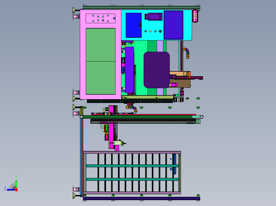 SMT刮刀智能清洗检测储存一体机右视图