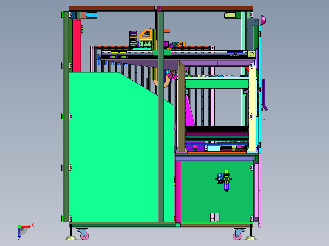 SMT刮刀智能清洗检测储存一体机俯视图