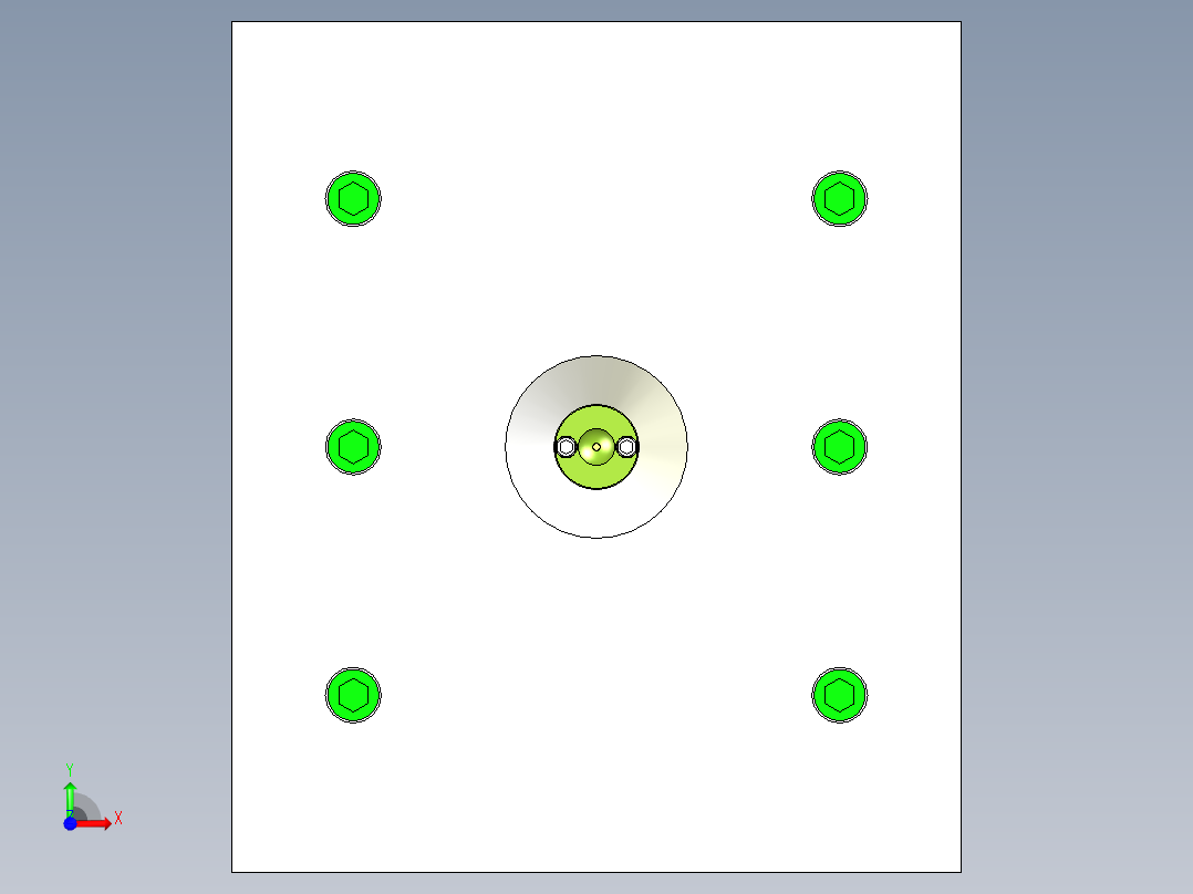 迷你音箱配件（两板模多穴产品）前视图