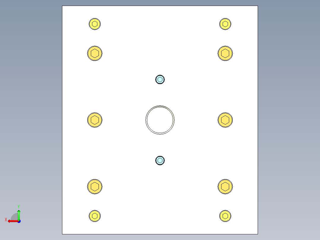 迷你音箱配件（两板模多穴产品）后视图
