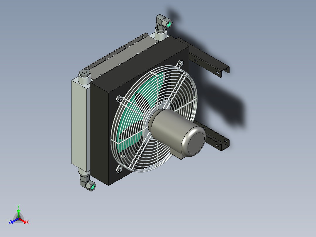 B3004135-油冷却器正等轴测图