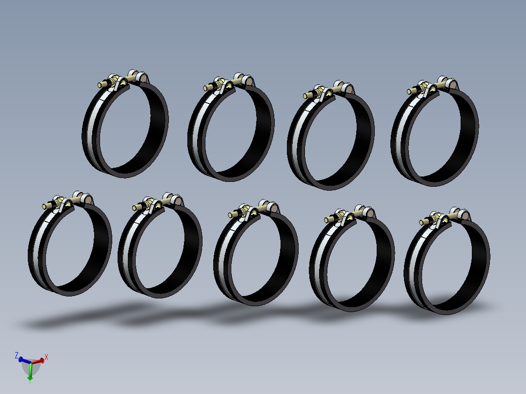 9款WKM08140Y无线圈卡箍模型