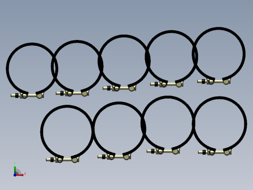 9款WKM08140Y无线圈卡箍模型前视缩略图
