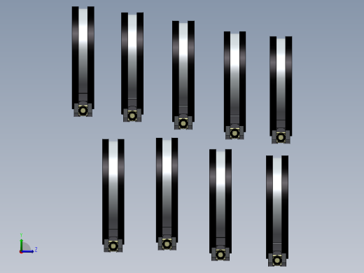 9款WKM08140Y无线圈卡箍模型左视缩略图