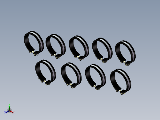 9款WKM08140Y无线圈卡箍模型正等轴测缩略图