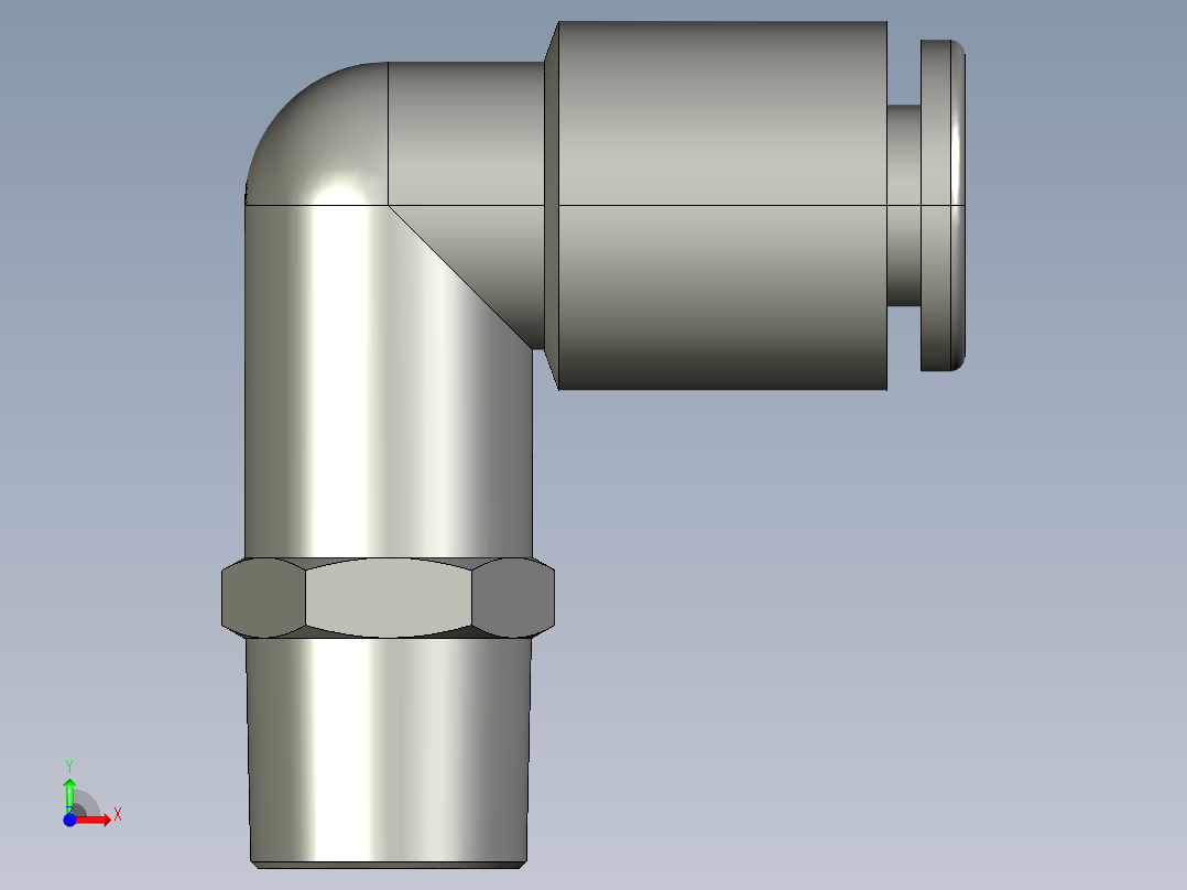 气管接头KQ2L06-01S前视图
