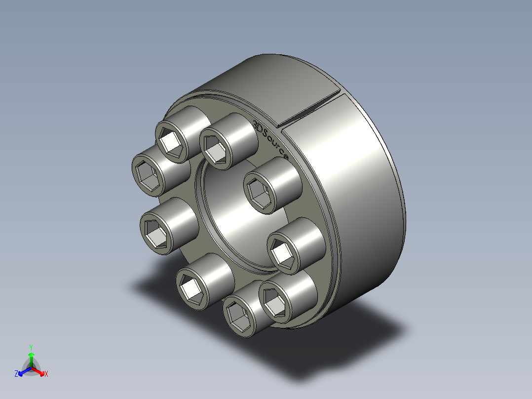 ZA胀套24x47-1正等轴测图