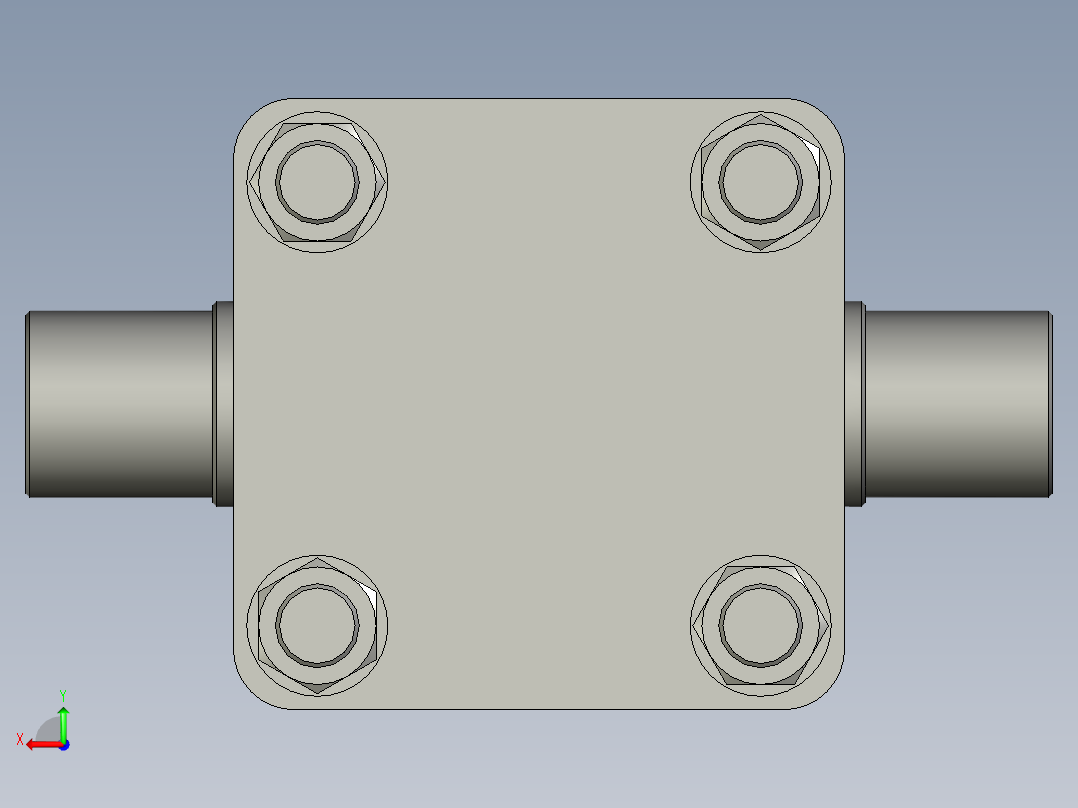HOB-TC中间摆动型中高压油缸HOB-100300-TC后视图