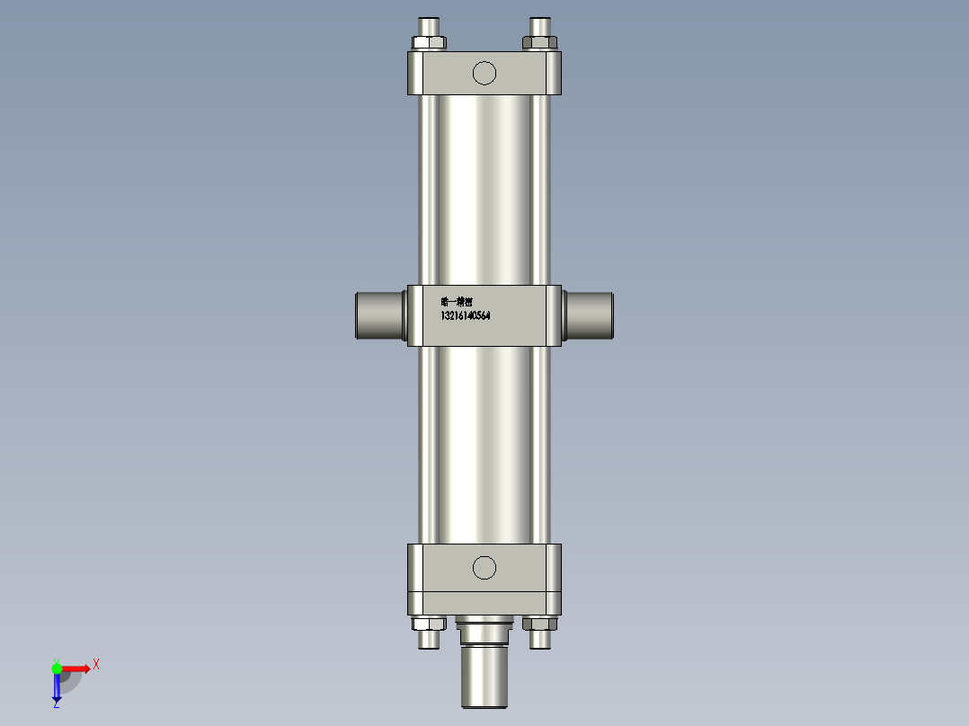 HOB-TC中间摆动型中高压油缸HOB-100300-TC俯视图