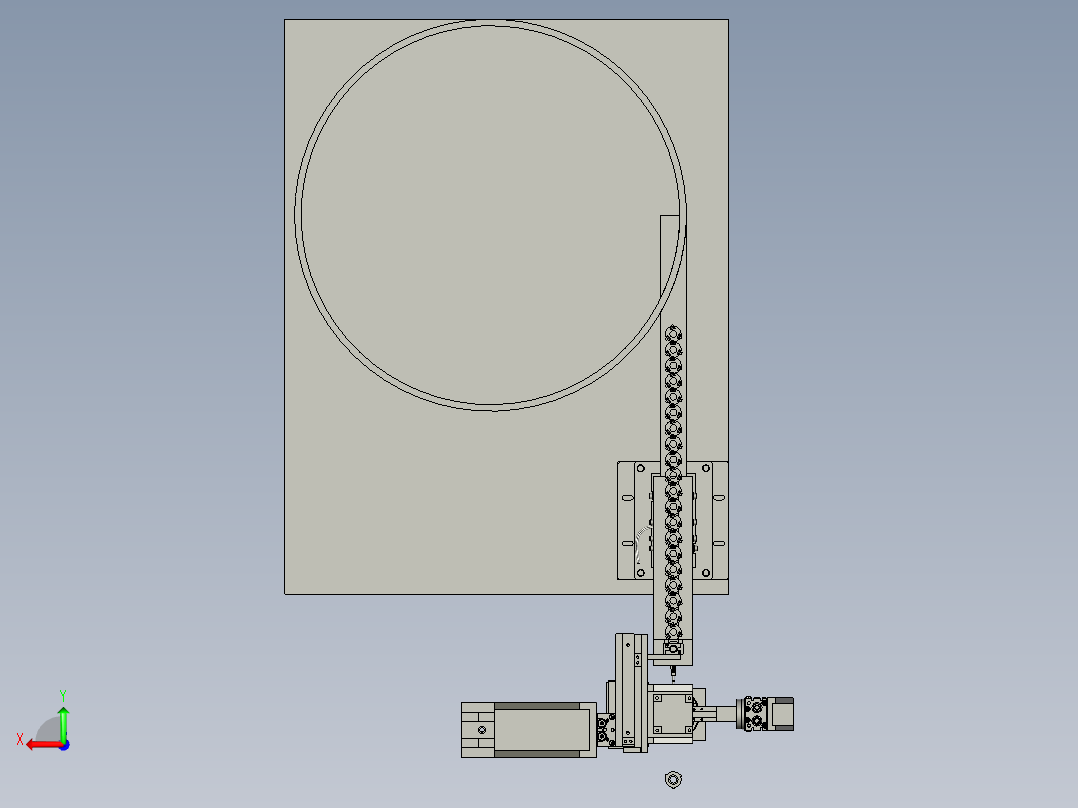 推力斜坡上料总成后视图