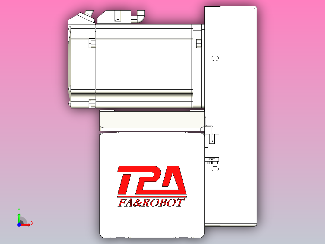 伺服电机集成皮带传动直线执行器TPA-OCB-100-192-L1150-LU-P75-N3前视图