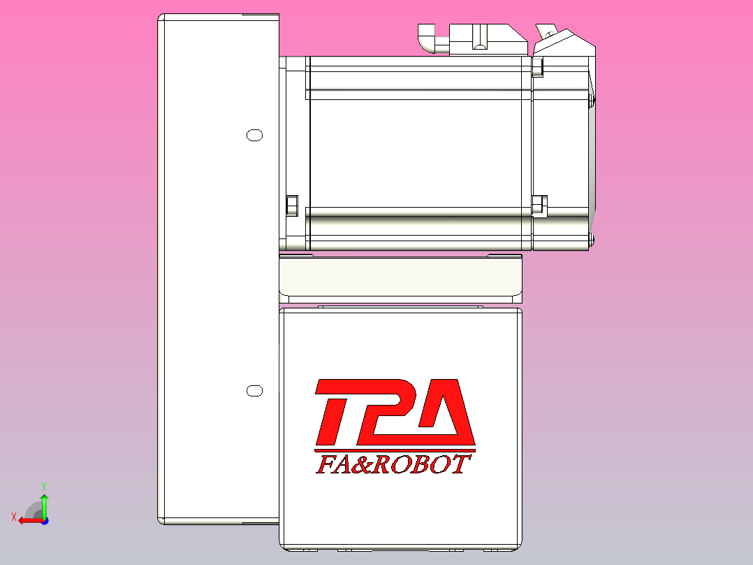 伺服电机集成皮带传动直线执行器TPA-OCB-100-192-L1150-LU-P75-N3后视图