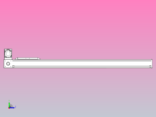 伺服电机集成皮带传动直线执行器TPA-OCB-100-192-L1150-LU-P75-N3左视缩略图