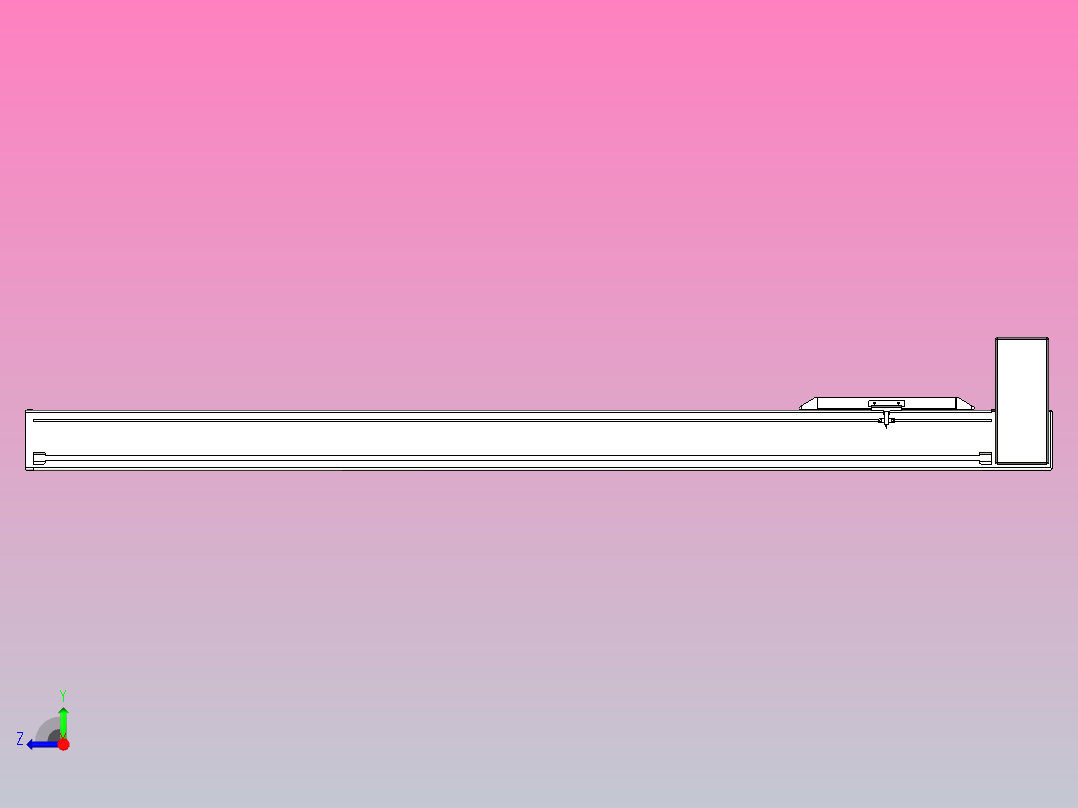 伺服电机集成皮带传动直线执行器TPA-OCB-100-192-L1150-LU-P75-N3右视图