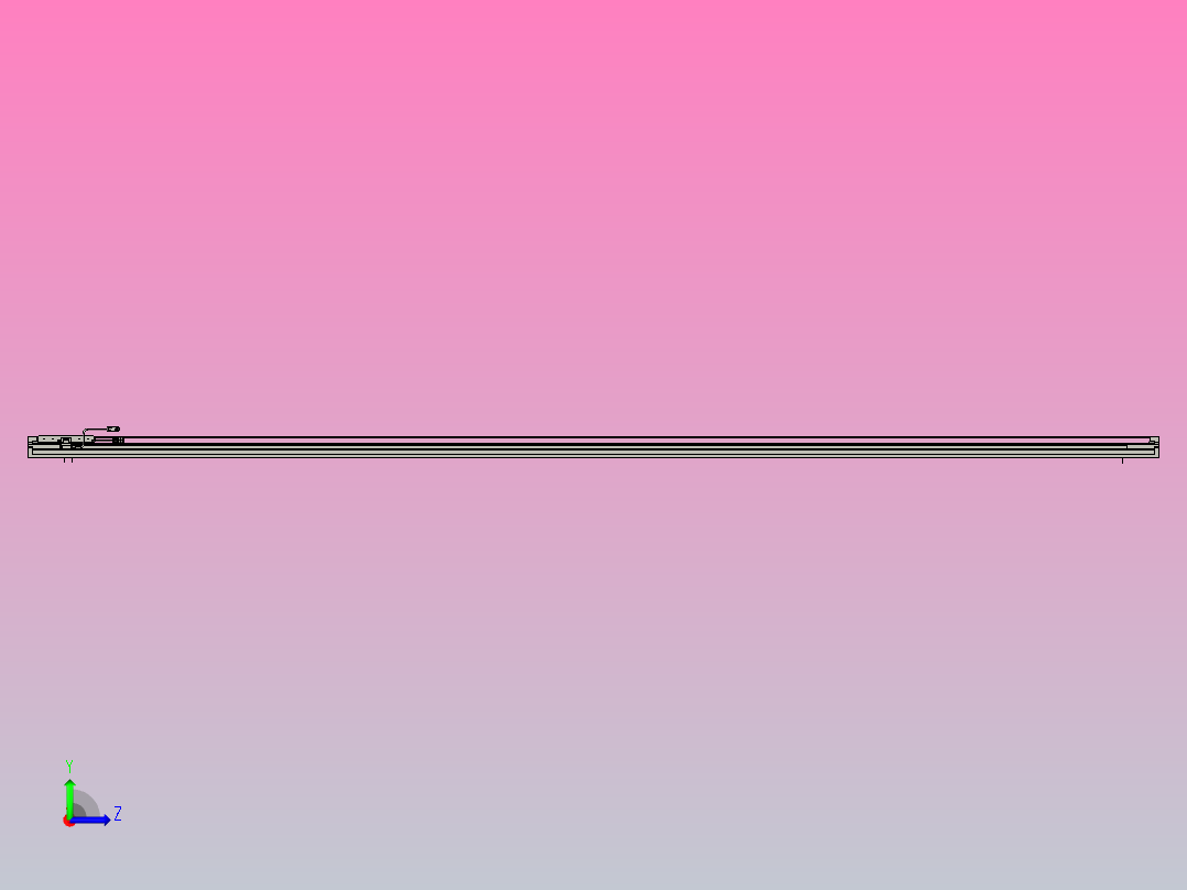 直驱直线电机轴TPA-LNP2-140-20C3-1-L3600-3-C-05-N3左视图