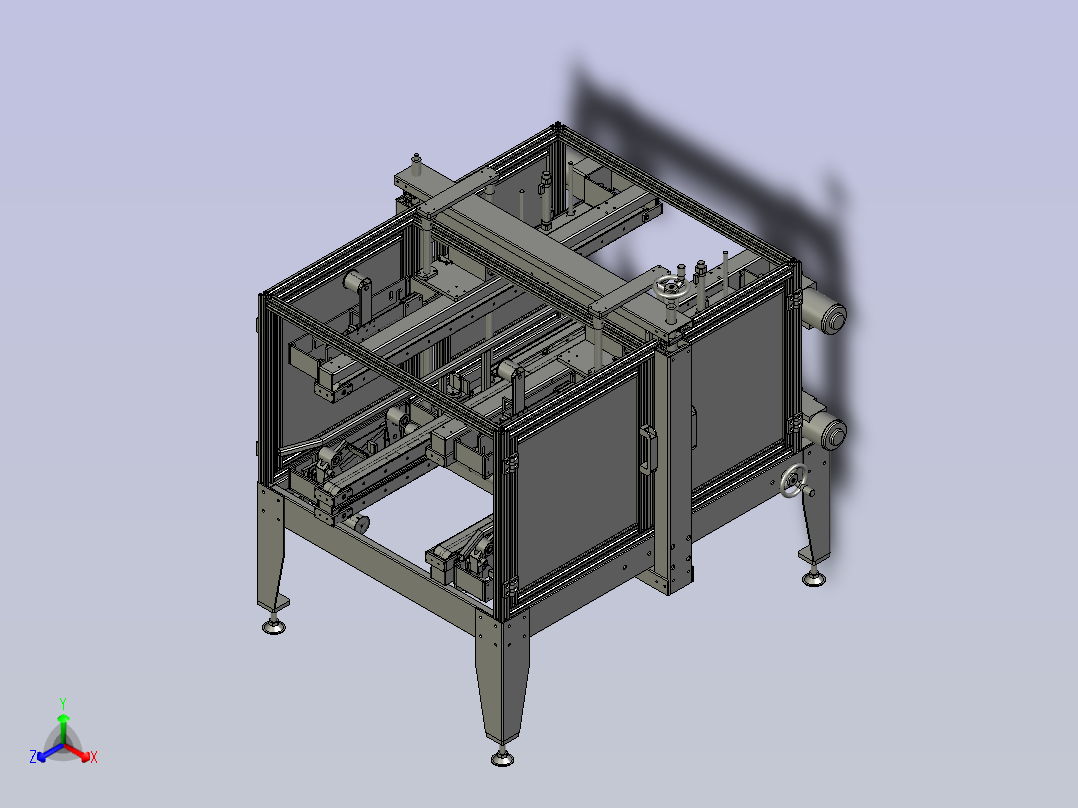 工字封箱机的电动总成主视图