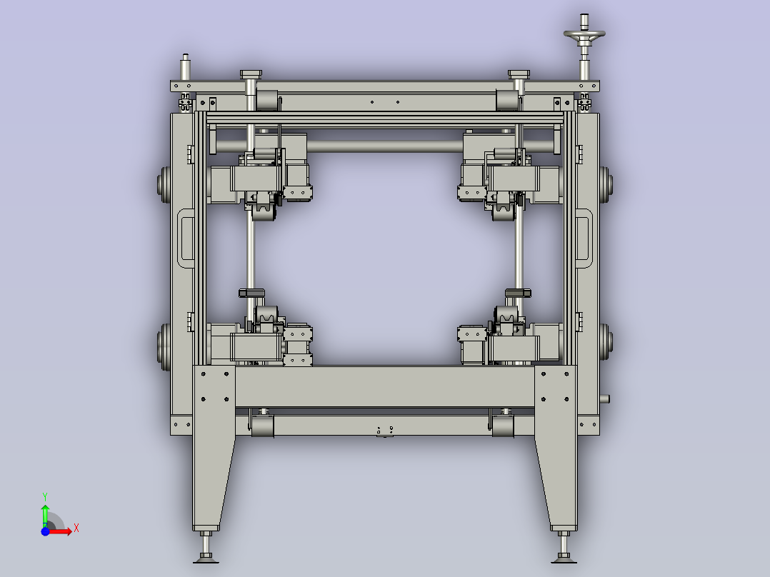 工字封箱机的电动总成前视图