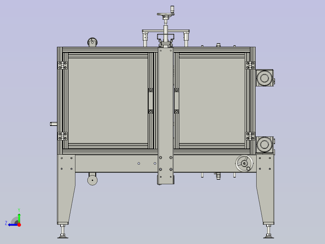 工字封箱机的电动总成右视图