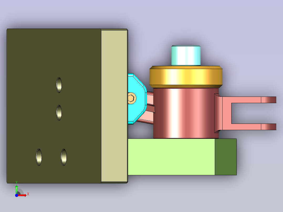 可调节的摇臂发动机前视图