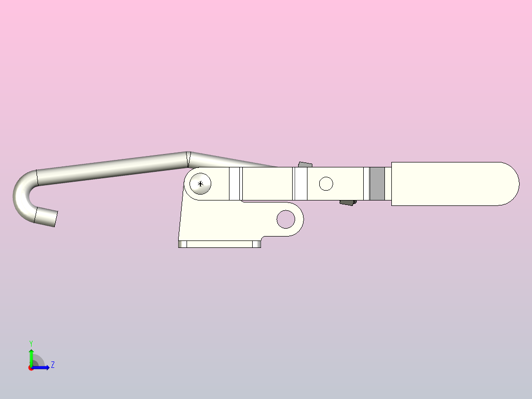 水平拉紧系列门闩式快速夹钳[QC-40371]左视图
