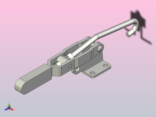 水平拉紧系列门闩式快速夹钳[QC-40371]正等轴测缩略图