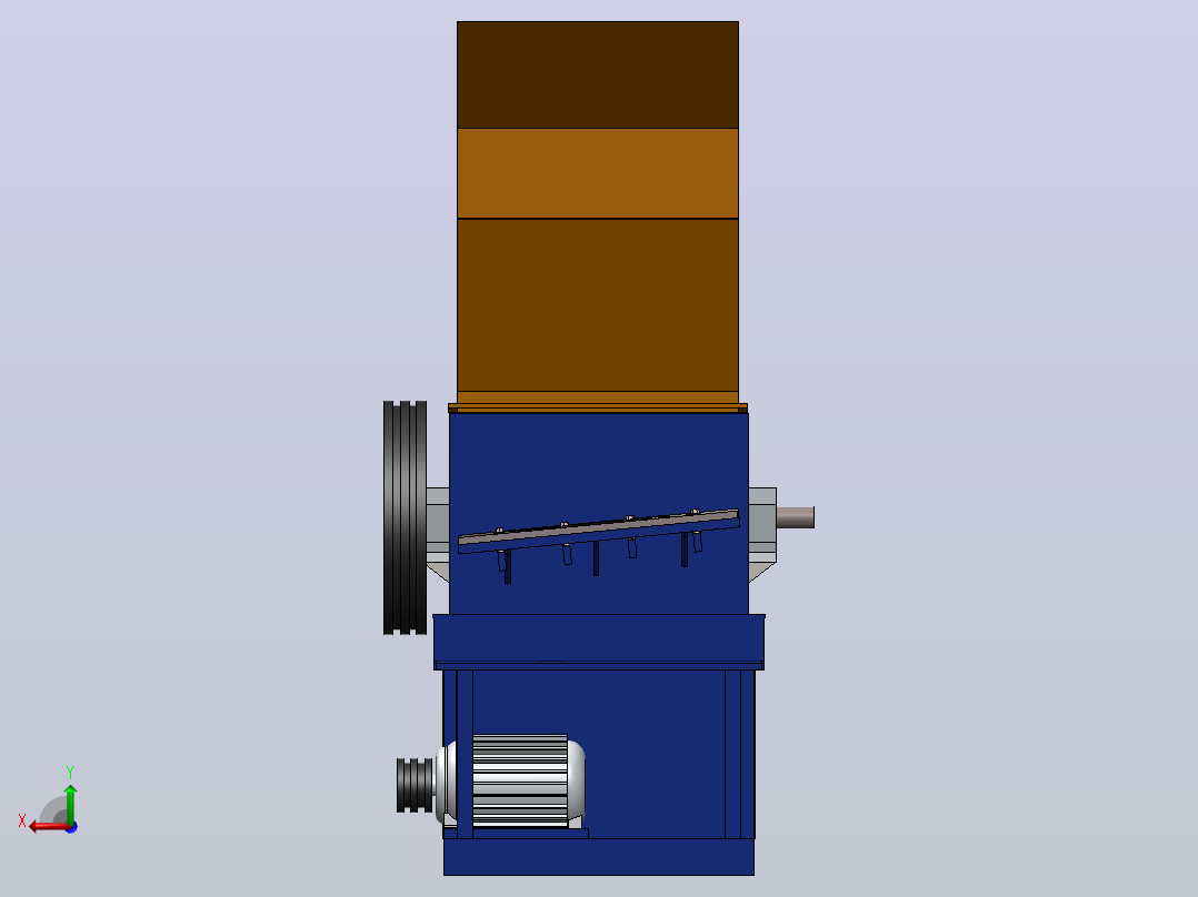 塑料破碎机plastic-smasher-1833-模型格式为 sw后视图