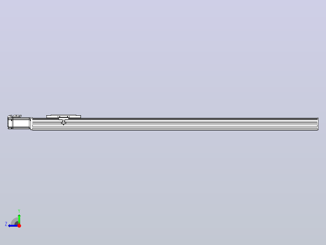 滚珠丝杠直线轴带导轨全封闭TPA-HCR-140D-2010C-L1200-M-C-P40-N3右视图
