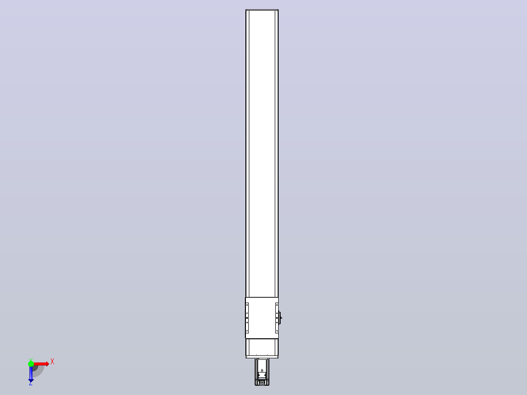 滚珠丝杠直线轴带导轨全封闭TPA-HCR-140D-2010C-L1200-M-C-P40-N3俯视图