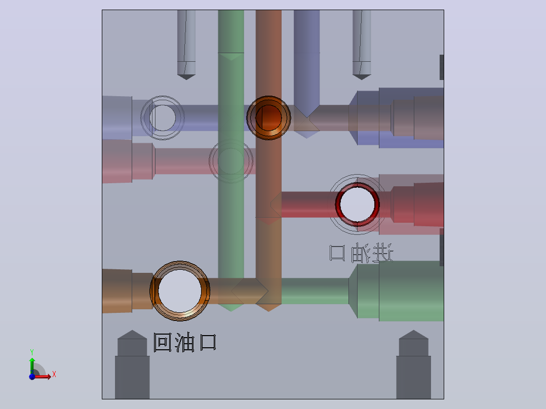 电动扫路车液压阀块前视图