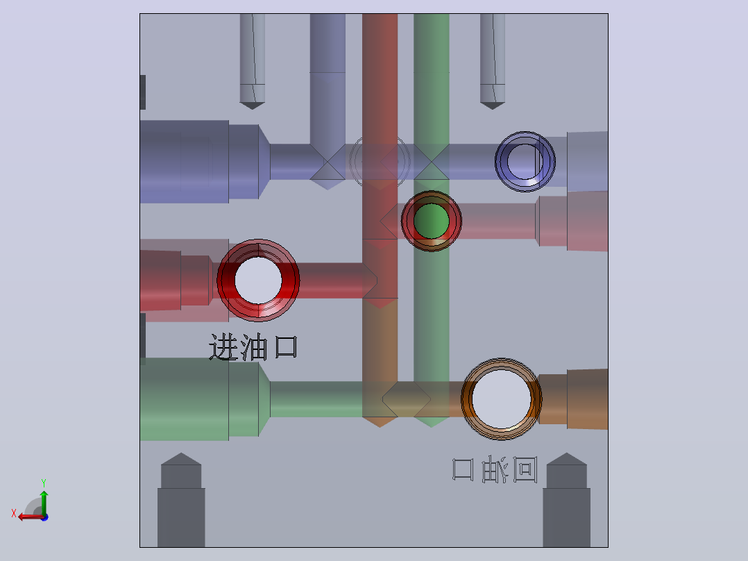 电动扫路车液压阀块后视图