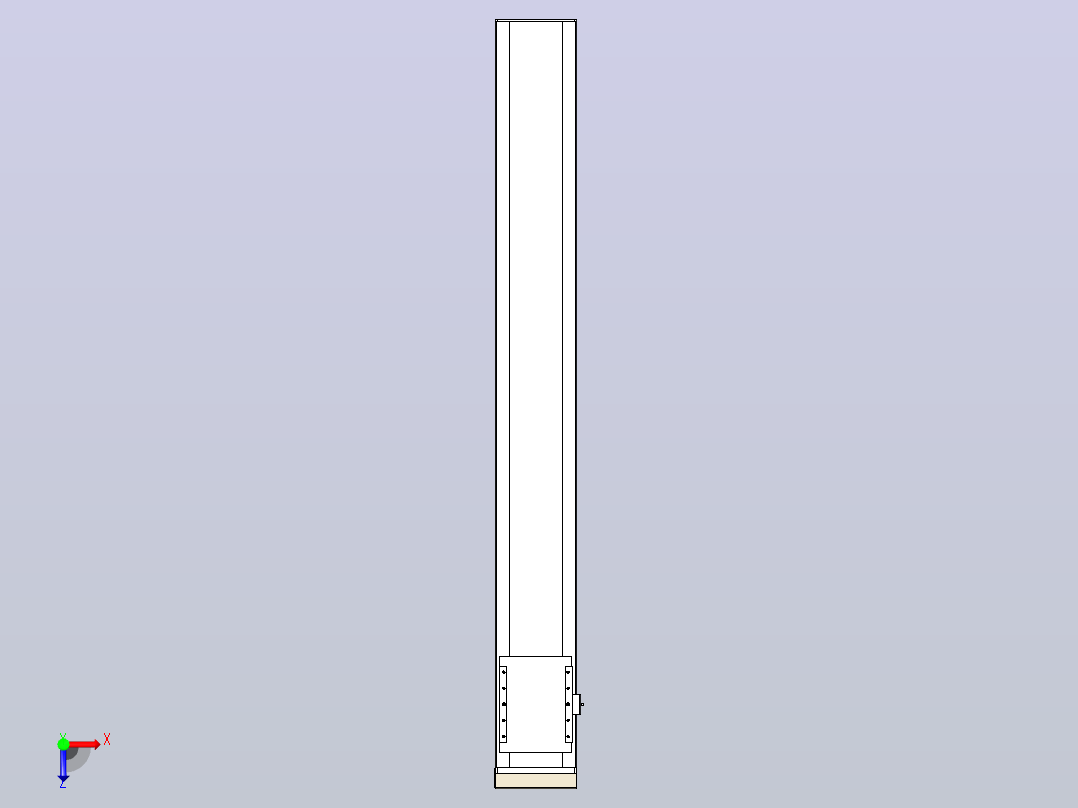 滚珠丝杠直线轴带导轨全封闭TPA-HCR-202D-2510C-L1550-MP-C-P75-N3俯视图