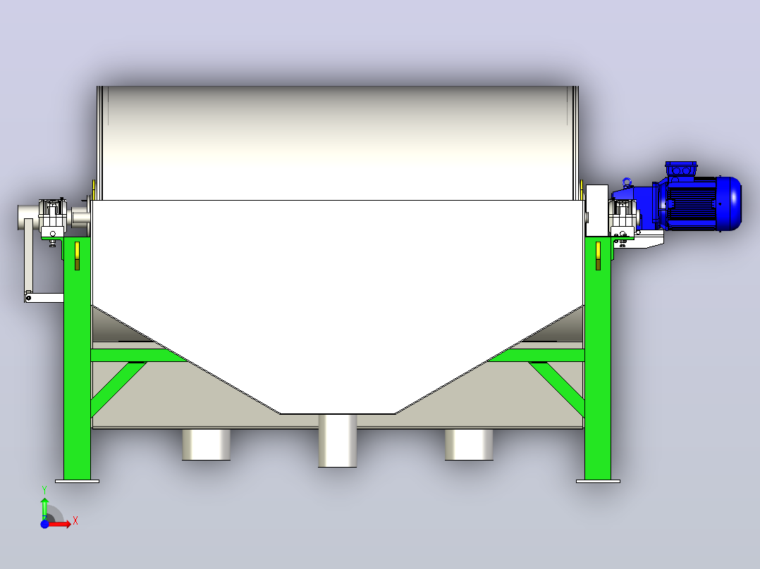 分离器分离设备wet-magnetic-separator-1832-模型格式为 stp前视图