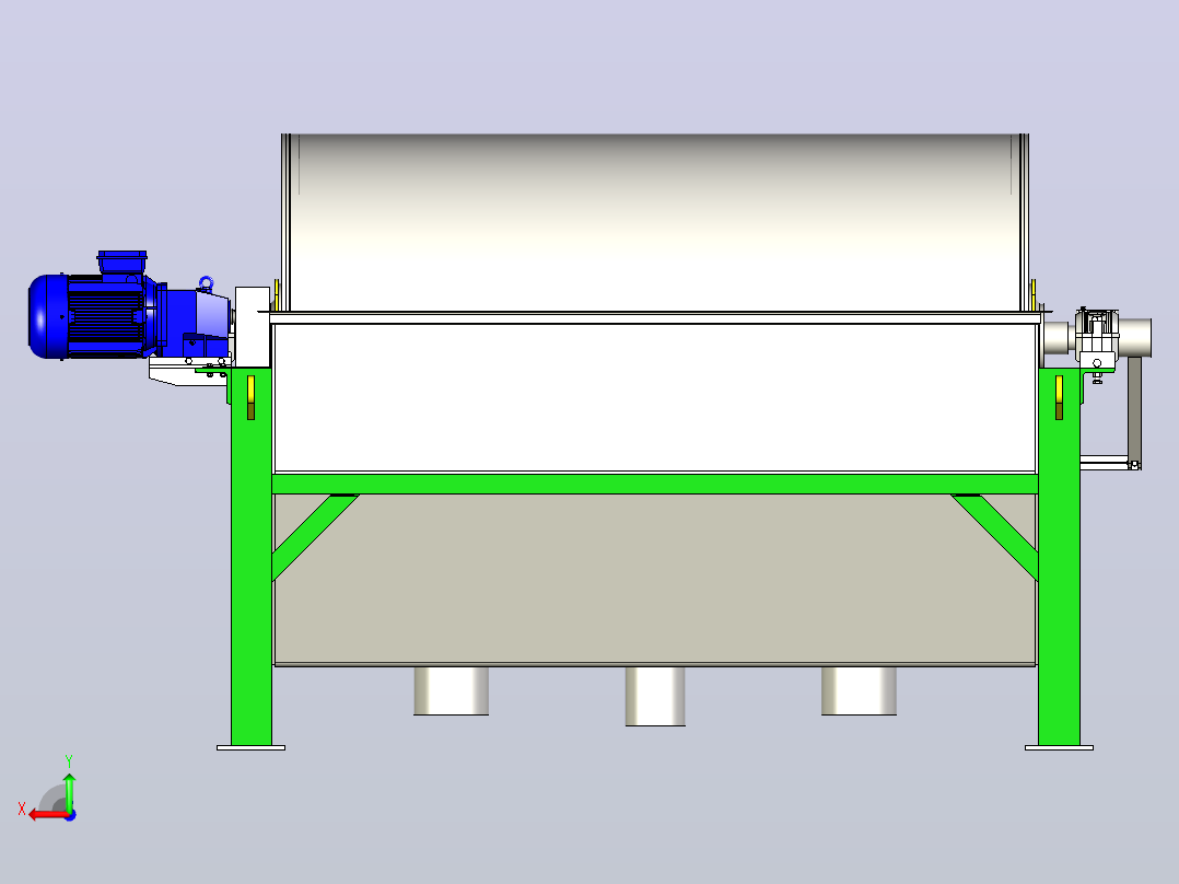 分离器分离设备wet-magnetic-separator-1832-模型格式为 stp后视图