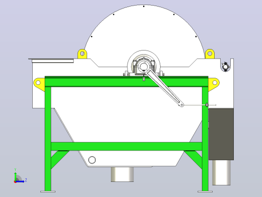 分离器分离设备wet-magnetic-separator-1832-模型格式为 stp左视缩略图