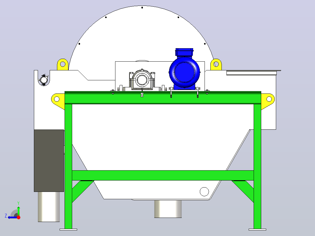 分离器分离设备wet-magnetic-separator-1832-模型格式为 stp右视图