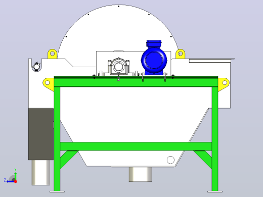 分离器分离设备wet-magnetic-separator-1832-模型格式为 stp右视缩略图