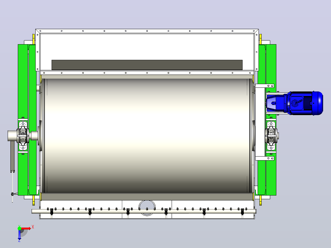 分离器分离设备wet-magnetic-separator-1832-模型格式为 stp俯视图